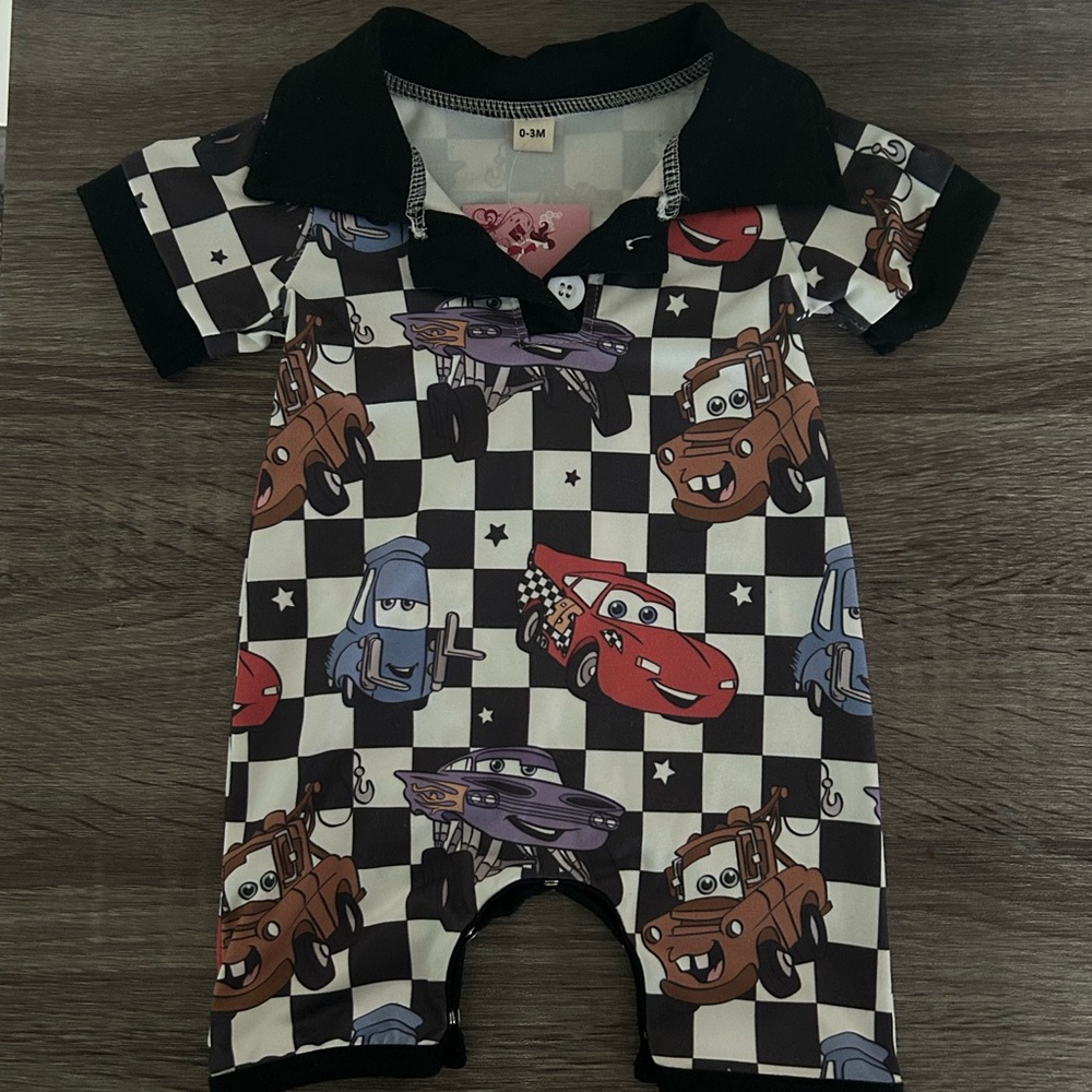 Kids Cartoon Checkered One Piece